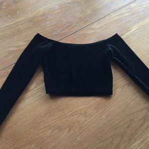 American Apparel Velvet Crop Top